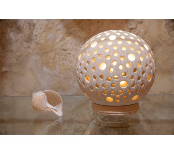 Lampada sfera forata Misure 14x14x15